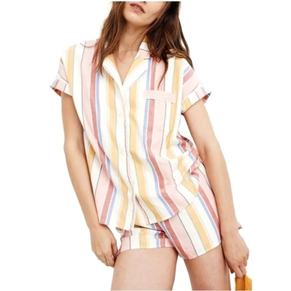 Madewell Rainbow Stripe Bedtime Pajama Set